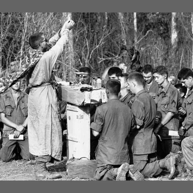 One defining feature of military chaplaincy is its noncombatant status. Chaplains serve unarmed, even in combat zones, a role shaped by international law and long tradition. The 1864 Geneva Convention formally recognized noncombatants, including religious personnel, and granted them protection under the laws of war. In return, chaplains are barred from taking part in combat, whether by carrying weapons or directing military action. 

Despite operating in dangerous conditions, and despite opponents who have sometimes ignored these rules, military chaplains have overwhelmingly upheld their commitment to their noncombatant status. From the Civil War to the present, chaplains like Father Francis Duffy and Medal of Honor recipient Chaplain Charles Watters ministered to troops under fire without bearing arms. 

Their service highlights a core component of chaplaincy: a ministry of presence, offering support, comfort, and presence where it is needed most. 

Image: Chaplain Charles Watters conducting a religious service in the field. 

Help the Chaplains Museum expand our collection and add new exhibits! Look for the "Donate" section at the link in our bio.  

#chaplainsmuseum #chaplain #militarychaplain #army