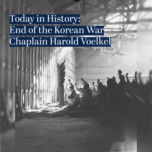 “Love your enemies, and pray for those who persecute you.” How is a chaplain meant to follow this command in wartime? Look to the example of Harold Voelkel, an American chaplain who keenly felt the need to share the Gospel with North Korean prisoners of war. 

When North Korea crossed the 38th Parallel in 1950, Voelkel and his family were forced to flee to Japan. Voelkel had been working in South Korea as a civilian missionary, but in the uncertainty of war, he turned to God to know what step to take next. His answer came in the form of an invitation from the U.S. Army. Because of his fluency in Korean, they wanted him to join as a chaplain to help bridge the gap between American and South Korean forces. American troops landed at Inchon, surprising the North Koreans and capturing thousands of prisoners. It was this news that tugged at Chaplain Voelkel’s soul. 

An evangelist at heart, he could not resist the opportunity to witness to so many people, so he requested and received a transfer to work in prisoner of war camps. The North Korean prisoners were shocked to hear an American officer preaching to them in their own language, and soon his camp meetings began to see attendance in the thousands. Some of the prisoners were already Christians themselves, and they assisted Voelkel in expanding his ministry. 

By their work, many prisoners heard the Good News and converted to Christianity. When these prisoners learned that peace could involve their repatriation to North Korea, they signed a petition in blood, declaring that they would rather die than submit to Communism. Armistice was declared on July 27, 1953, and more than 60,000 former prisoners elected to stay in South Korea. Though they were not all Christians, that number is a testament to the great work that God did through the faithfulness of Chaplain Voelkel.

Follow the Chaplains Museum and visit us on the campus of Liberty University to learn more about chaplains' service among prisoners of war.

Help the Chaplains Museum expand our collection and add new exhibits. Look for the “Donate” section at the link in our bio.

#chaplains #chaplainsmuseum #militarychaplains #koreanwar #todayinhistory