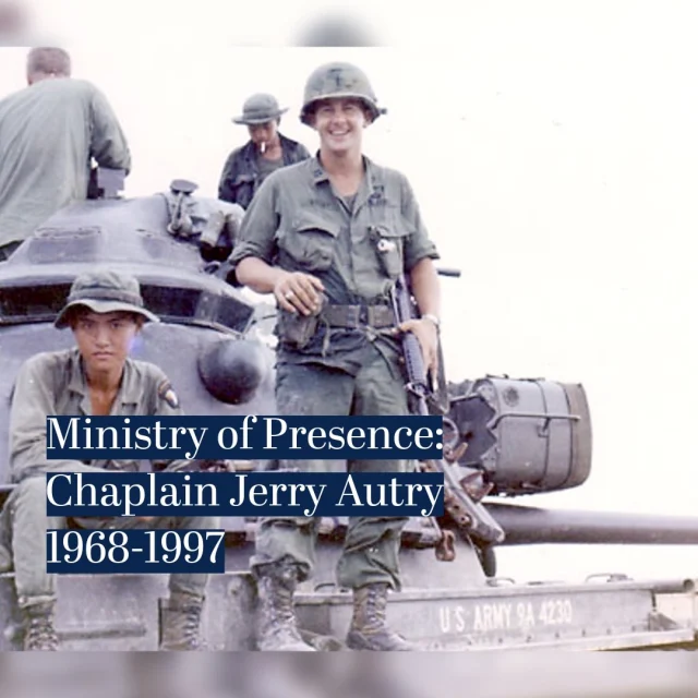 “What Vietnam brought out maybe more than anything was the ministry of presence.” Chaplain Jerry Autry penned these words in Gun-Totin’ Chaplain, his “true memoir” of his service in Vietnam. Autry enlisted for the Army after completing seminary and being ordained in the Congregationalist church. While serving with the 101st Airborne, he realized that it was not enough to simply preach the Gospel. It was only by sticking with his men at every opportunity that he earned the chance to be heard. 

Chaplain Autry learned this lesson early on, as a young trooper told him, “Chaplain, what makes you different and special is that you don’t have to be here.” As a volunteer, he had a unique opportunity to speak to the men about why he chose to be in Vietnam, when most people wished they could be anywhere else. He made a point of going on patrols and sorties with the soldiers. Even though he did not fight himself, he felt that it was important that they see that their chaplain was not sitting comfortably back at base while they risked their lives. Though a non-combatant himself, Chaplain Autry adopted a habit of carrying a weapon anyway, as that helped to calm the men’s nerves. 

On one occasion, Chaplain Autry and his unit were pinned down in an active minefield by a Viet Cong ambush. Despite his own wounds, Autry risked his life to drag one of the wounded paratroopers out of the minefield. He immediately went back for another, and he was on his way to get a third by the time the ambush had cleared. For his selflessness and bravery in combat, this “Gun-totin’ chaplain” was awarded the Silver Star. 

Follow the Chaplains Museum and come visit us on the campus of Liberty University to learn more about the military chaplaincy’s ministry of presence. 

Help the Chaplains Museum expand our collection and add new exhibits. Look for the “Donate” section at the link in our bio. 

#chaplainsmuseum #militarychaplains #libertyuniversity #vietnamwar #ministryofpresence