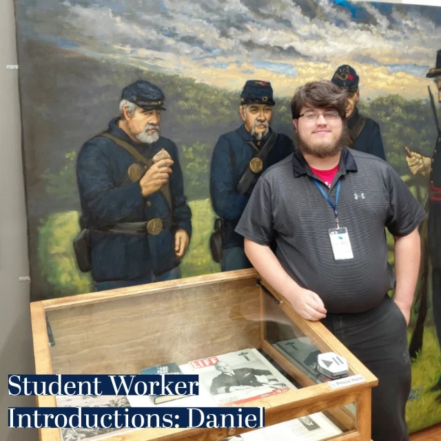 We are happy to introduce our new fall student worker, Daniel Franklin! 
Daniel is a senior majoring in English with an interest in Classical literature. He enjoys studying great works like Crime and Punishment and Measure for Measure and hopes to pursue a master’s degree in his field. His favorite exhibits in the museum concern chaplains who served on the battlefield such as Father Francis P. Duffy, particularly for their willingness to risk their own lives to serve those in their care. 

Visitors can learn more by exploring the Chaplains Museum’s Battlefield exhibit. The exhibit highlights this commitment to ministry through the stories of chaplains who served alongside servicemembers, often placing themselves in harm’s way to provide spiritual care and support. 
#Chaplainsmuseum #Militarychaplains #LibertyUniveristy