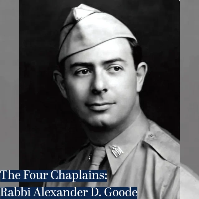 The history of U.S. military chaplains is filled with stories of courage and sacrifice. Among the most enduring is that of the Four Chaplains. When the USAT Dorchester was torpedoed in the North Atlantic on February 3, 1943, four Army chaplains from different faith traditions joined together to save others and ultimately gave their own lives. Over the next few months, the Chaplains Museum will share their stories and the legacy they left behind. 

While serving as a young rabbi at Temple Beth Israel in York, Pennsylvania, Rabbi Alexander D. Goode founded Boy Scout Troop 37, the first troop in the US to present religion awards to Catholic, Jewish, and Protestant scouts. 

Goode's growing concern over the persecution of Jews in Europe led him to enter military service as an Army Air Force chaplain in 1942. After chaplain training at Harvard, Goode was assigned to an airbase in Greenland. 

Rabbi Goode's journey to Greenland began aboard the USAT Dorchester, departing New York with three fellow chaplains, all of whom he already knew. On February 2, the Dorchester was warned of a German submarine nearby while still a night's sail from Greenland's air cover. At 12:55 a.m., a torpedo struck the engine room, plunging the ship into darkness. As the vessel sank, Rabbi Goode and the other chaplains distributed life jackets and calmed the passengers. During the evacuation, Goode gave his gloves to Navy Lt. John Mahoney, preventing him from returning below deck for his own. When the supply of life jackets ran out, Goode and the other chaplains gave away their own. They were last seen praying together, arm-in-arm on the deck of the sinking ship, a scene which demonstrates the sacrifice, bravery, and unity long associated with Army chaplaincy. Of the 900 aboard the USAT Dorchester, only 230 survived. 

Visit the Chaplains Museum to learn more about the Four Chaplains and their enduring legacy. Two items commemorating their sacrifice will soon be on display in the museum, offering visitors another opportunity to remember their courage, service, and unity. 
#ChaplainsMuseum #MilitaryChaplains #LibertyUniversity #TheFourChaplains